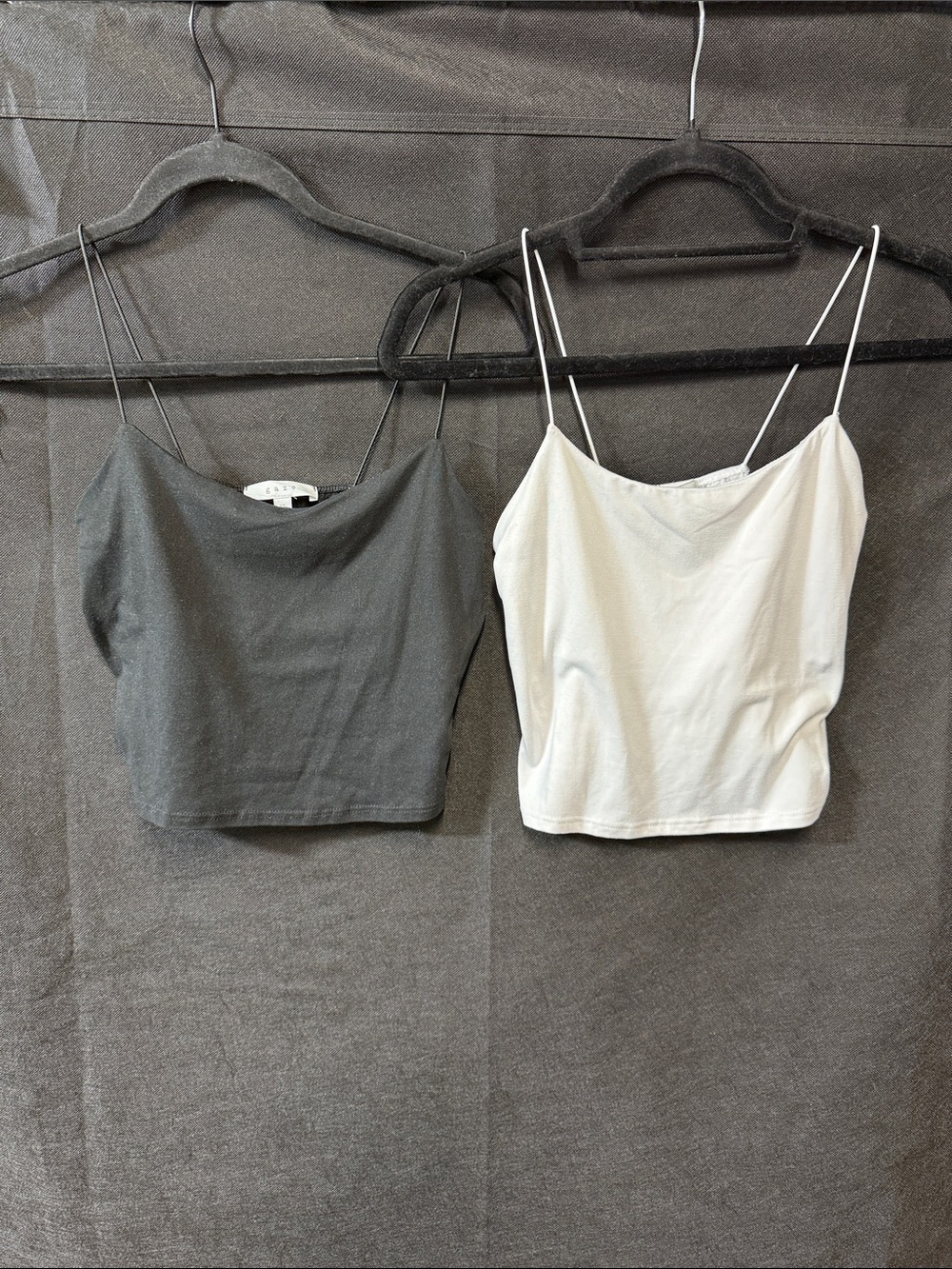 gaze Dual Pack Spaghetti Strap Camisoles in black and White